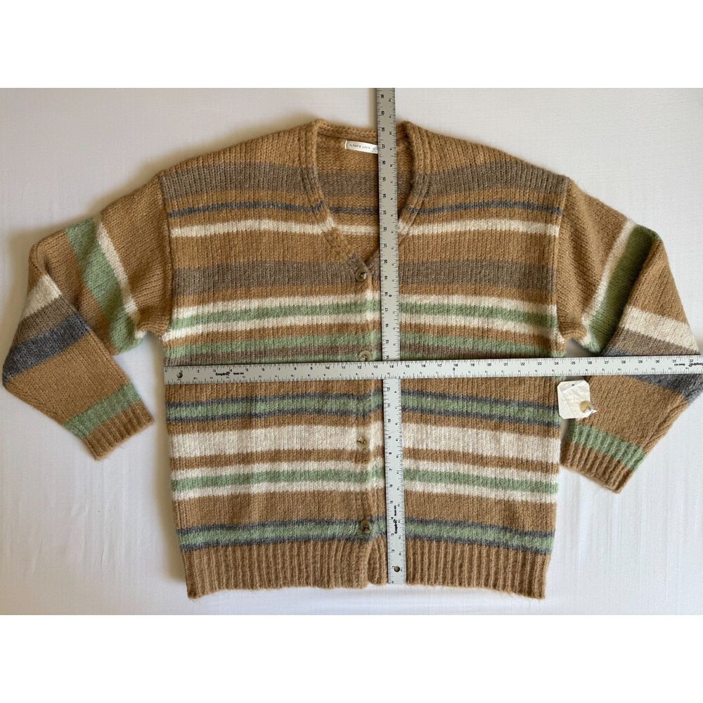 Altar'd State Earth Tone Striped Knit Cardigan | NWT | Size Large - Picture 4 of 7